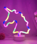 Unicorn LED Night Light For Girls Bedroom Decor Colorful Neon Unicorn Sign With USB Or Battery Power Cute Kids Room Nightlight