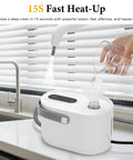 Handheld Steam Cleaner All In One Kit Crushes Tough Stains Fast Fifteen Second Heat Up with water being poured in.