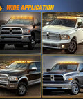 Upgrade Solar Cab Lights For Trucks No Drill Roof LED Marker Lights With Vibration Sensor on various truck models.