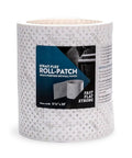Front view of a DIY Ready Drywall Patch Roll Five Point Five Inch By Twenty Foot Roll for fast wall fixes and cracks flexible repair tape.