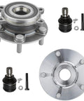 Front Wheel Hub Bearings And Front Lower Ball Joints Replacement Kit For 2013 2014 2015 Mazda CX 5 Includes 2 Hub Bearings And 2 Ball Joints 5 Bolt Pattern Front Left And Right ABS Tone Ring Ready For Install.