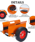 Orange Beefy Heavy Duty Panel Dolly 1100 Lbs Capacity With 10 Inch Solid Wheels Door Cart For Drywall Panels And Material Handling