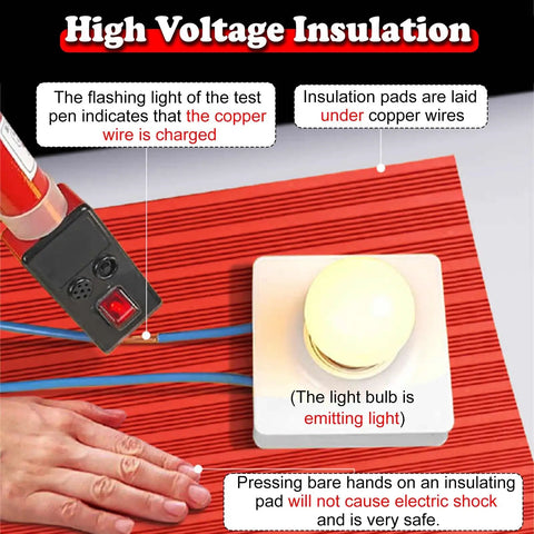 Cuttable Rubber Insulating Mat For Electrical Safety On Substations And Factories With Anti Slip Stripes, 16 Feet Long By 3.2 Feet Wide By 0.1 Inch Thick, Offers Thickness Options From 6 KV To 35 KV For Real Shop Floor Safety