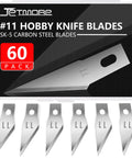 60 Pack Exacto Knife Blades 11 Replacement Blades For Crafting And Scrapbooking Hobby Knife Refills In Clear Storage Box