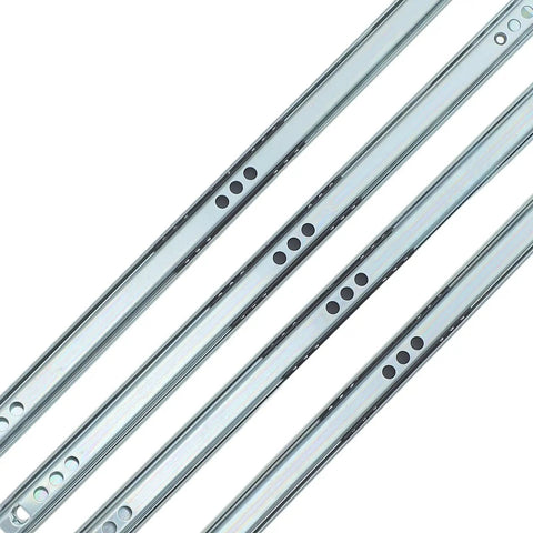 Two Way Drawer Slides Side Mount 4 Pack 12.2 Inch Full Extension Ball Bearing Drawer Runners Heavy Duty Cold Rolled Steel Track Rails