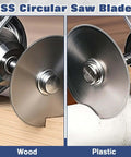 HSS circular blades from the Do It All Rotary Tool Cutting Wheel Set cutting wood and plastic material