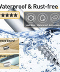 Self Tapping Cabinet Screws And Shelf Pins With Anti Slip Sleeves Set 50 Screws And 50 Non Slip Sleeves submerged in water with icons