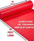 Tool Box Liner 16 Inch Wide By 18 Feet Long Heavy Duty Rubber Mat For Drawer Rolling Tool Chest Cabinet And Workbench Grippy Anti Slip Pad Keeps Tools From Sliding Scratching And Spills Red