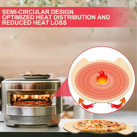 Backyard Pizza Stone Cordierite For Outdoor Ovens And Grills, Fits Solo Stove Pi Prime And Most Ovens, Durable Even Heat Baking