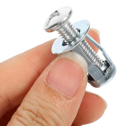 25 Set Galvanized Carbon Steel Expansion Nut Kit for Hollow Walls Easy Install Petal Nuts and Threaded Inserts Super Reliable Furniture Screws No Wobble Fit Durable Silver Finish, silver expansion nut