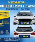High Performance Windshield Wiper Blades For Hyundai Palisade 2020 2021 2022 2023, front and rear wipers shown on vehicle.