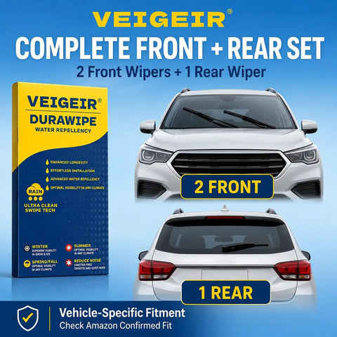 High Performance Windshield Wiper Blades For Hyundai Palisade 2020 2021 2022 2023, front and rear wipers shown on vehicle.