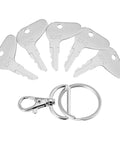 Ignition Key Replacement Kit 5 Piece For Kubota Mahindra Mitsubishi Case Cad Tractors And Construction Equipment Replaces 32412