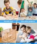 Children assembling 5 In 1 STEM Kit For Kids Ages 8 12 13 Hands On Wooden Building Toys With 3D Puzzles Circuit Experiments.