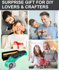 Top Christmas Stocking Stuffers For Men And Adults Ultra Lightweight Cordless Electric Scissors in teal, ideal for DIY fans and crafters.
