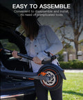 Person loading scooter with 140Mm Scooter Brake Rotor Pad For Segway Ninebot KickScooter into car trunk