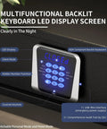 Home Safe For Documents And Valuables With Hotel-Style Digital Lock, Sensor Light, Silent Mode, And Solid Steel Build, black finish keypad display