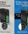 Industrial Serial To Fiber Converter With RS232 RS485 RS422 Bi Directional Optical Modem For SC 1310nm Single Mode Fiber installation options