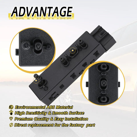 Driver Side Power Seat Switch 8 Way Recliner Tilt Control Replacement Fits Chevy Camaro Equinox Malibu 2010 2019 Cadillac GMC Buick OEM 25974714 12451497.