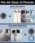Image showing MagSafe Car Mount Charger For iPhone Wireless Car Charger With Dashboard Stick On Magnetic Holder compatibility.