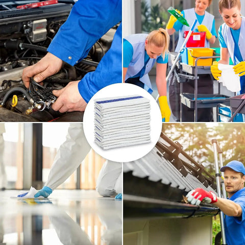 White Cotton Blend Shop Towels 60 Pack Bulk 22x44 Inches B Grade Cleaning Rags For Auto Industrial And Commercial Use Absorbent Terry Towels Box Built Tough For Spills And Wipes In Busy Shops And Garages