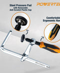 Quick Screw Down Clamps For Bow Xtender Fences And MFT Tables, Track Saw Guide Rail System with ergonomic grip and steel pad