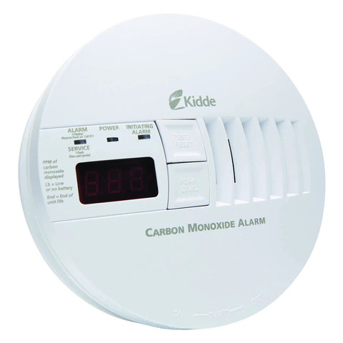 Hardwired Carbon Monoxide Detector With 9 Volt Battery Backup, Digital LED Display, 85 Decibel Alarm, 120 Volt Home CO Alarm With Peak Level Memory For Homes And Small Spaces Keeping Your Family Safe