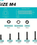 200 Piece M4 Hex Socket Head Cap Screws Kit With 10.9 Alloy Steel Black Bolts Nuts Washers Assortment For DIY Projects Automotive Bike Repairs Ideal For Quick Fix Auto Repair Home Improvement And Gearhead Projects. M4 screws with washers and nuts