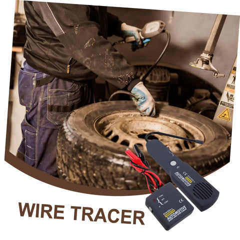 Mechanic using Must Have Multi Functional Car Short Circuit Tester And Wire Breaker Tracker Kit near tire