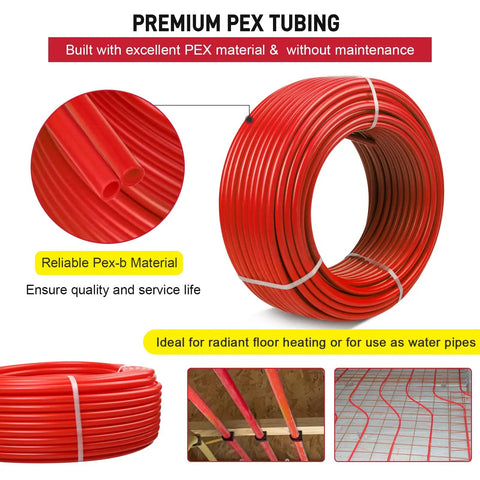 1/2 Inch Pex Tubing 300 Ft Roll With EVOH Oxygen Barrier Pex B Pipe for residential water lines and radiant floor heating