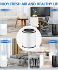 4 Pack P60 Replacement Filter Pack For TPLMB Yariki P60 And Vhoiu KJ50 Air Purifiers With 3 In 1 Nylon Pre Filter HEPA displayed in rooms