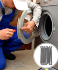 Top Notch 6 Pcs Sewroro Washing Machine Door Boot Seal Spring Clamp Replacement Kit, Front Load Washer Retaining Ring Repair That Holds Tight And Makes Cleaning Easy For Any Home Fixer Uppers, 6 silver springs on front load washer