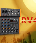 Four Channel DJ Mixer Interface With 48V Phantom Power Bluetooth And USB Audio, 99 DSP Effects Presets product display