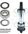 2 Pack Spindle Assembly With UC26511 Pulley Replacement For John Deere Z225 X300 X304 Lawn Tractors showing spindle parts