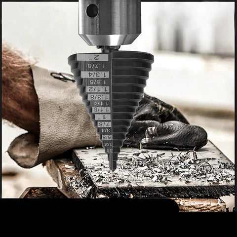 Large 2 Inch Pro Step Drill Bit With 16 Holes Tri Flat Shank High Speed Steel Set for metal wood plastic drilling mid duty