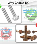 Includes Four 304 Stainless Steel Fuel Tank Strap Bolts And Four Premium Locking Nuts For Silverado 1999 Through 2021 And Select Models Complete Beefy Hardware Replacement Kit Ready For Quick Easy Install, showing comparison with rusted steel bolts.