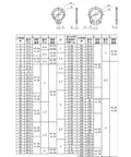 Heavy Duty C Type External Circlip Retaining Rings For Shaft Carbon Steel Snap Ring M52 specifications chart with dimensions.