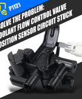 Hassle Free HVAC Heater Control Valve For Toyota Prius Gen 2 with coolant flow connections and sensor plug for easy installation.