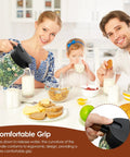 Family enjoying breakfast with Large Capacity 1000ml Thermal Coffee Carafe And Insulated Tea Pot Stainless Steel Leak-Proof