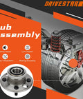 Rear Wheel Hub And Bearing Assembly With ABS For Acura Integra 1990-2001, Honda Civic Del Sol 1995-1997, And Honda Civic 1992-2000 4 Lug Rear Disc, OE Grade Replacement, Bolt-On Fit, Pair diagram with installation features