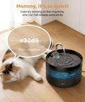 Cat sleeping beside 2L Pet Water Fountain For Cats And Dogs, Automatic Dispenser with Quiet Operation, black and transparent design