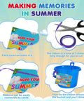 12 Pack Kids Sand Buckets And Shovels Set With 7.48 Inch Buckets And Shovels Bright Beach Toys For Sandbox Fun BPA Free ABS Plastic with postcards and ribbon decoration