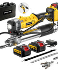 2-In-1 Electric Grease Gun Kit With 12000 PSI Cordless Power, No-Fuss Workhorse Dual-Mode Tool, 2x4.0Ah Batteries, Fast Charger