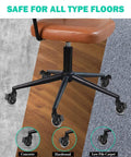 3 Inch Swivel Stem Casters With Locking Brakes Threaded 3/8-16UNC Stud Heavy Duty Caster Replacement showing chair suitability on various floors