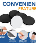Hella Strong 360 Pack Flexible Magnetic Dots With Self Adhesive Backing showing black and white magnets for crafts and organization.