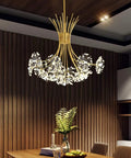 Firework Crystal Chandelier Pendant Light for Bedroom and Living Room Modern Gold Vibe with 13 G4 Bulbs, dining room view