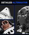 Close-up of Corolla 1.8L Alternator Replacement 100 Amp 12V 6 Groove Clutch Pulley components for 2009 2011 models