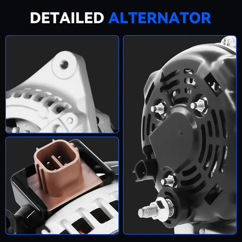 Close-up of Corolla 1.8L Alternator Replacement 100 Amp 12V 6 Groove Clutch Pulley components for 2009 2011 models