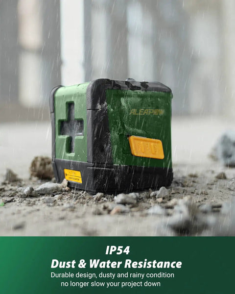 Self Leveling Laser Level With Green Cross Line, 100ft Range, 360 Degree Rotating Horizontal And Vertical Lines, No Brainer DIY Tool, Compact Lightweight, Battery Included, Class II Safe Laser