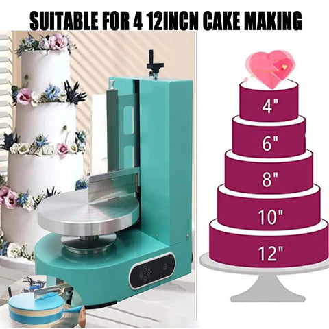 Automatic Cake Coating And Smoothing Machine For Home Or Bakery Portable Icing Tool for 4 to 12 inch cakes pro grade